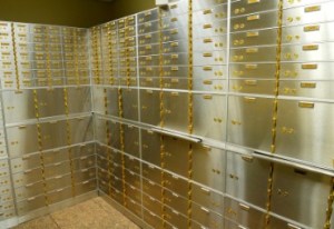 safety deposit boxes