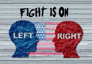 Fight is On Democrat Republican left right