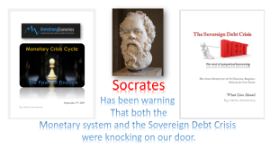 Socrates Monetary Crisis Sov Debt