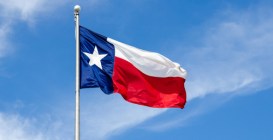 Texas,State,Flag,On,The,Pole,Waving,In,The,Wing