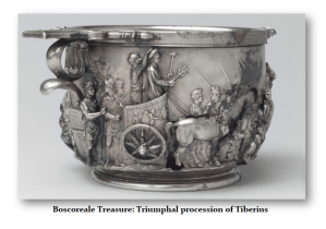 Boscoreale silver cup Triumphal procession of Tiberius