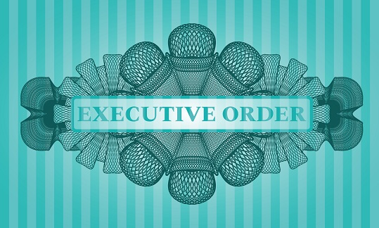 Executive,Order,Text,Inside,Guilloche,Turquoise,Color,Emblem.,Bars,Graceful