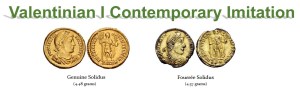 Valentinian I Contemporary Imitation Solidus