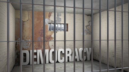 Democracy,In,Prison,-,Symbolic,3d,Rendering,Concerning,Totalitarian,Systems