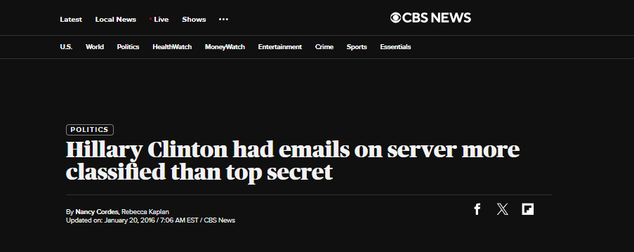 Hillary_Clinton_had_emails_on_server_more_classified_than_top_secret_CBS_News