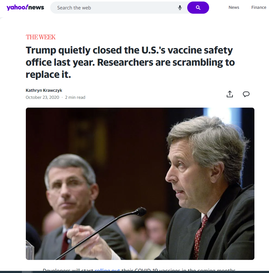 Vaccine Safety Commission Close Oct 2020