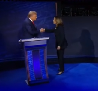 Kamala Handshake with Trump