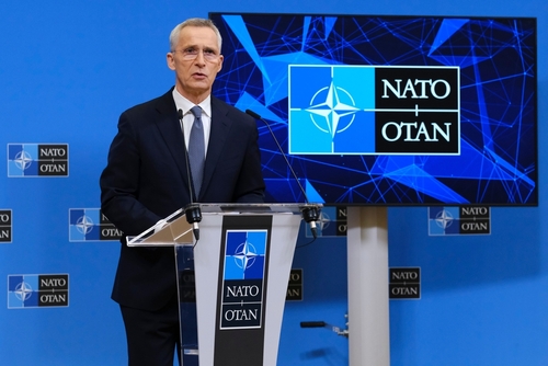 Nato,Secretary,General,Jens,Stoltenberg,Speaks,During,A,Press,Conference