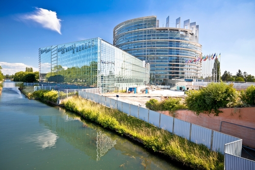 European,Parliament,Building,In,Strasbourg,View,,Alsace,Region,Of,France