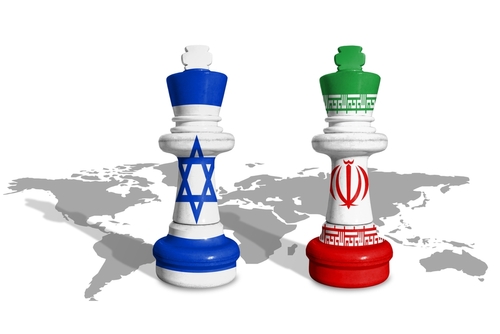 Chess,Made,From,Israel,And,Iran,Flags