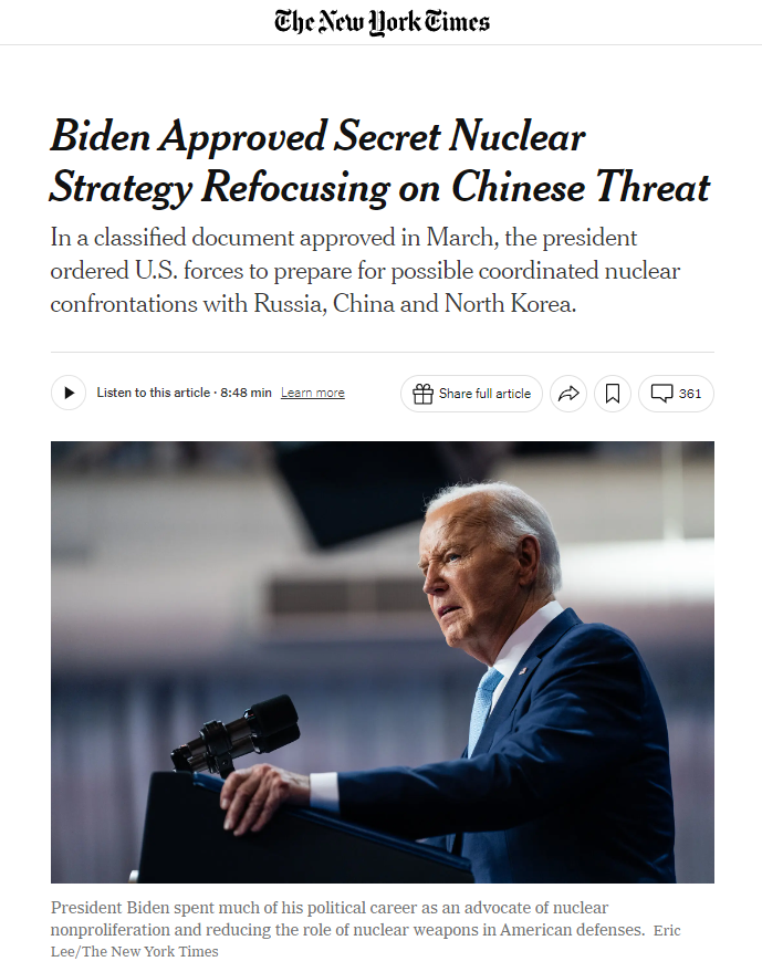 NYT Biden_Approved_Secret_Nuclear_Weapons_Strategy