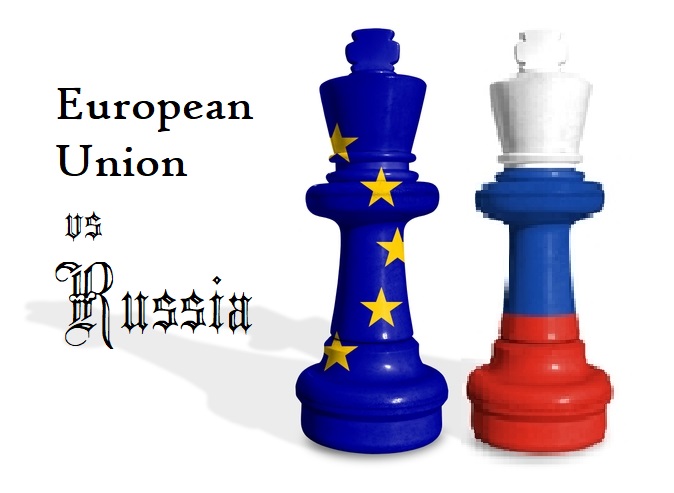 Chess,Made,From,Us,And,Eu,Flags,On,A,White