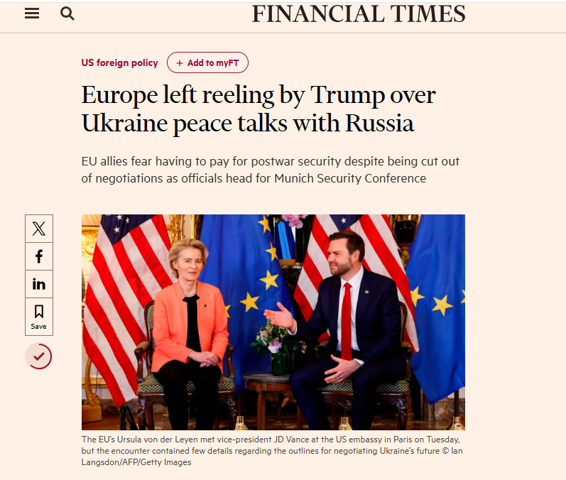 FT Europe Wants War