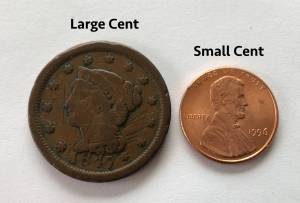 Pennies.LargeCentSmallCent