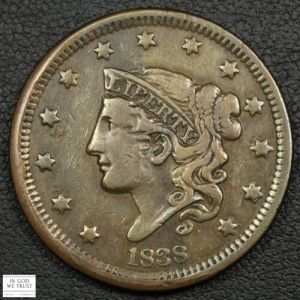 Penny1838CoronetLargeCent