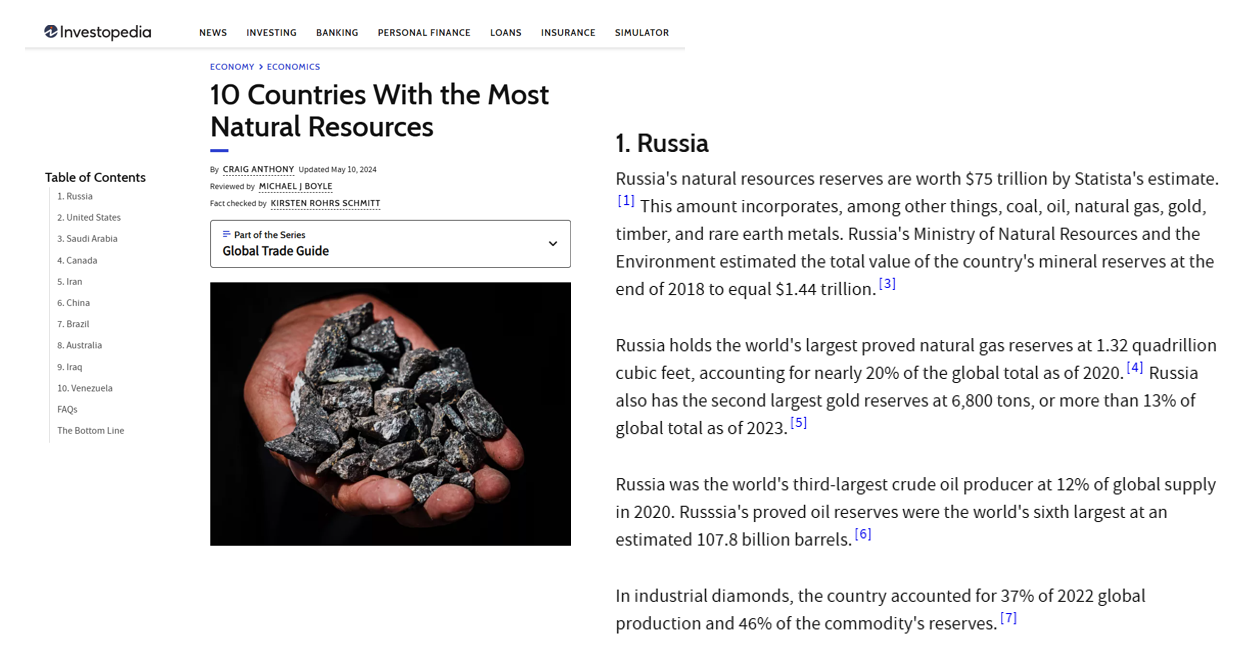 Russian 75 Trillion in assets